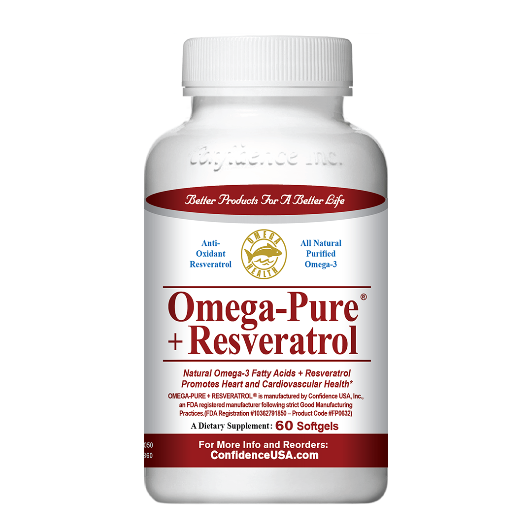 OmegaPure + Resveratrol Natural Omega3 Fatty Acids + Resveratrol